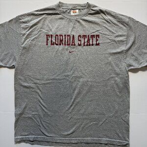 Y2K 2000's Florida State University Seminoles FSU NCAA Heavyweight Gray XL Shirt